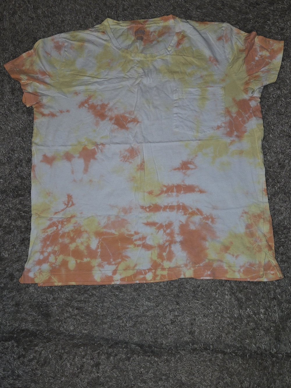 PINK Victoria's Secret Orange Yellow Tie-Dye Short Sleeve Tee